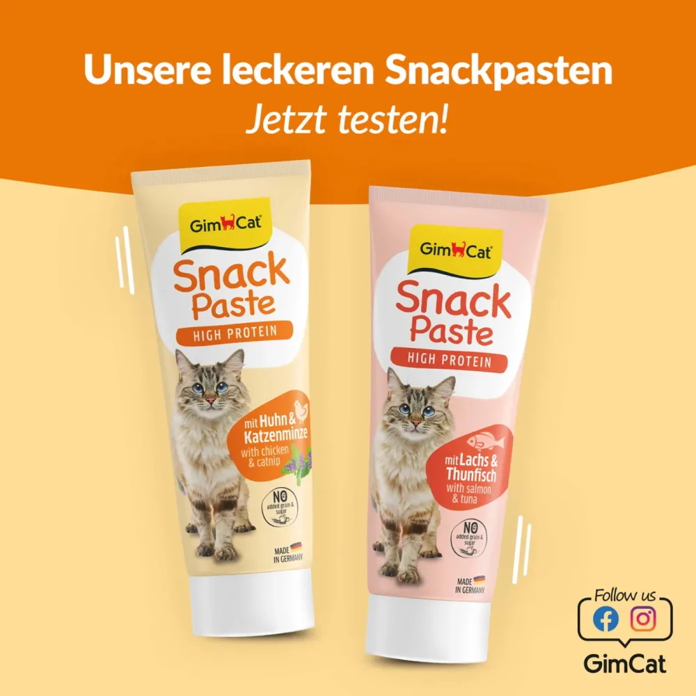 GimCat High Protein Snackpaste 75 g - Lachs & Thunfisch