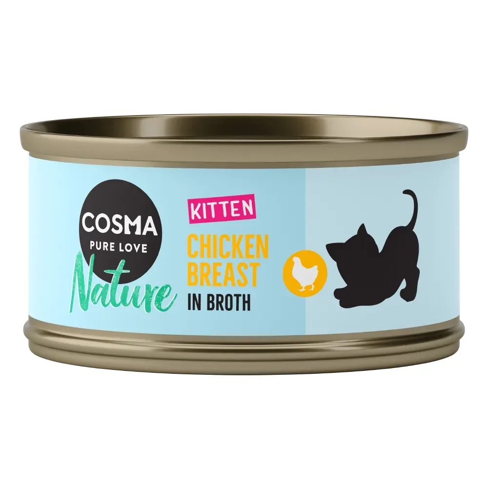 Cosma Nature Kitten 6 x 70 g - Thunfisch & Aloe vera