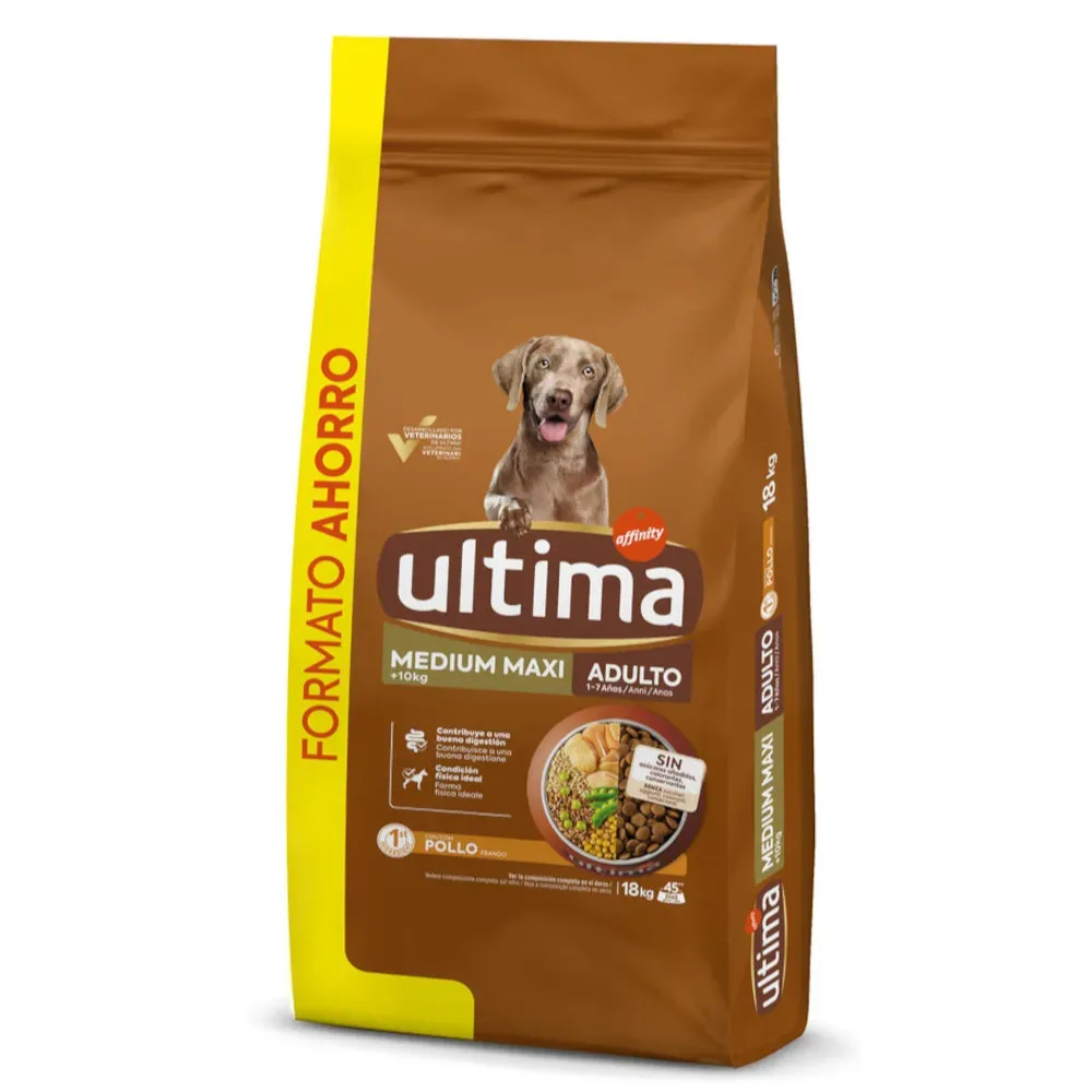 Ultima Medium / Maxi Adult Huhn & Reis - 18 kg