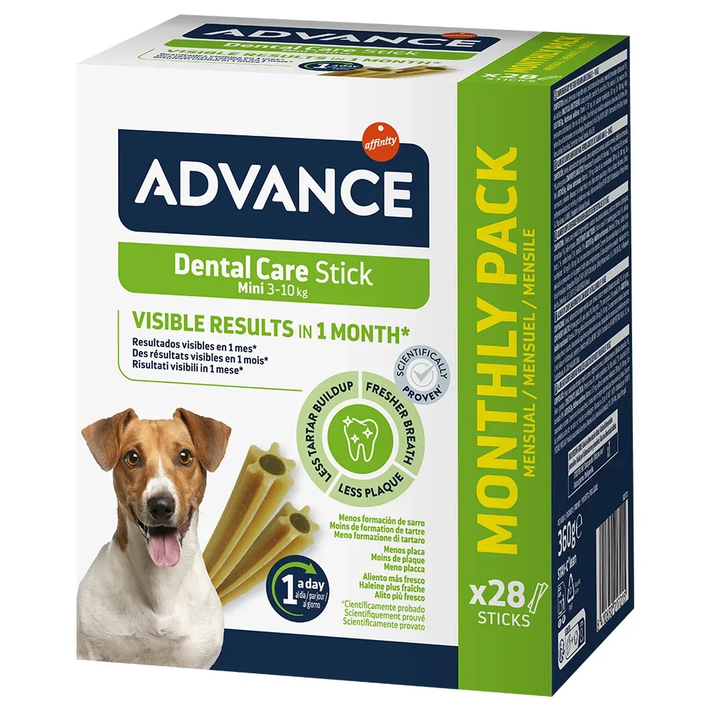 2 + 1 gratis! 3 x Advance - Dental Mini Sticks 3 x 360 g