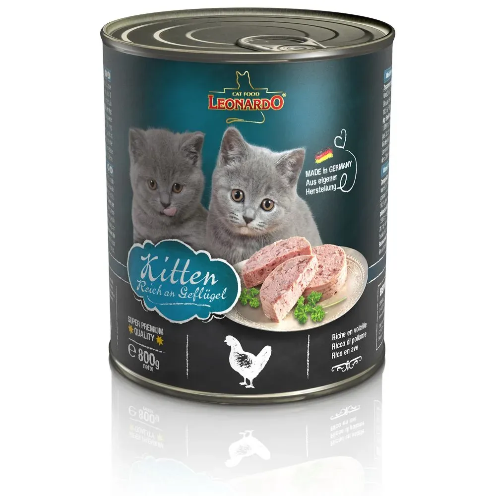 Leonardo Katzenfutter All Meat 6 x 800 g - Reich an Ente