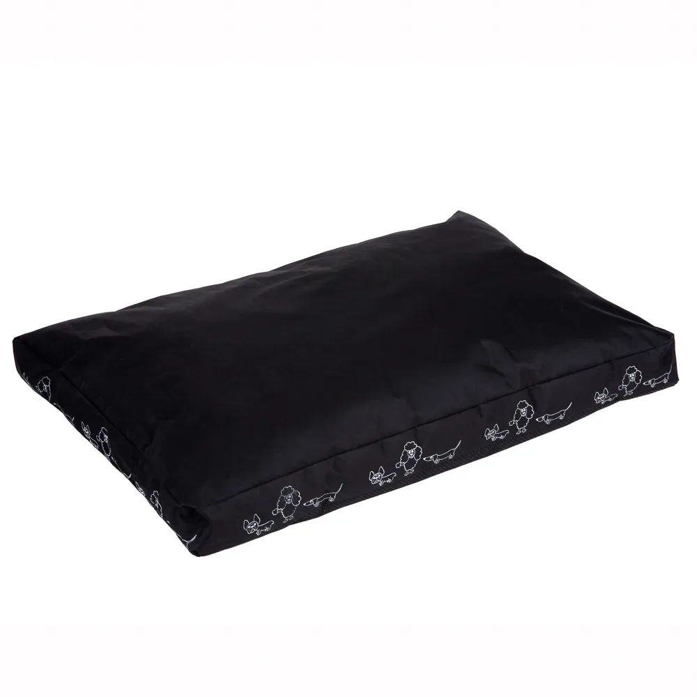 Hundekissen Silhouette schwarz - Grösse M: L 90 x B 60 x H 8 cm
