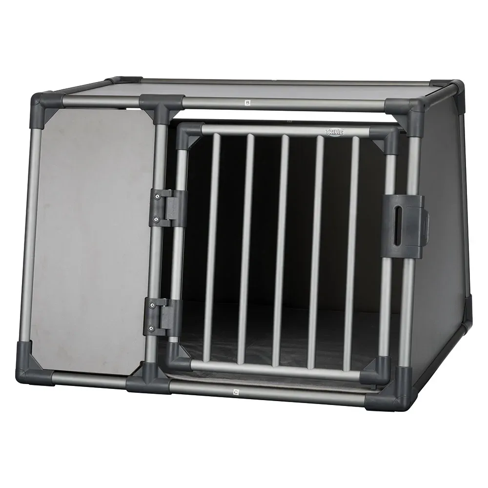 Trixie Transportbox Aluminium graphit - Grösse L: B 92 x T 78 x H 64 cm