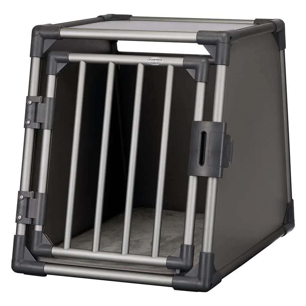 Trixie Transportbox Aluminium graphit - Grösse L: B 92 x T 78 x H 64 cm