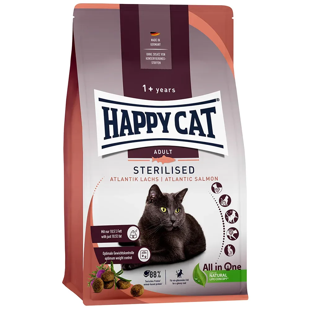 Happy Cat Sterilised Adult Atlantik-Lachs - 10 kg