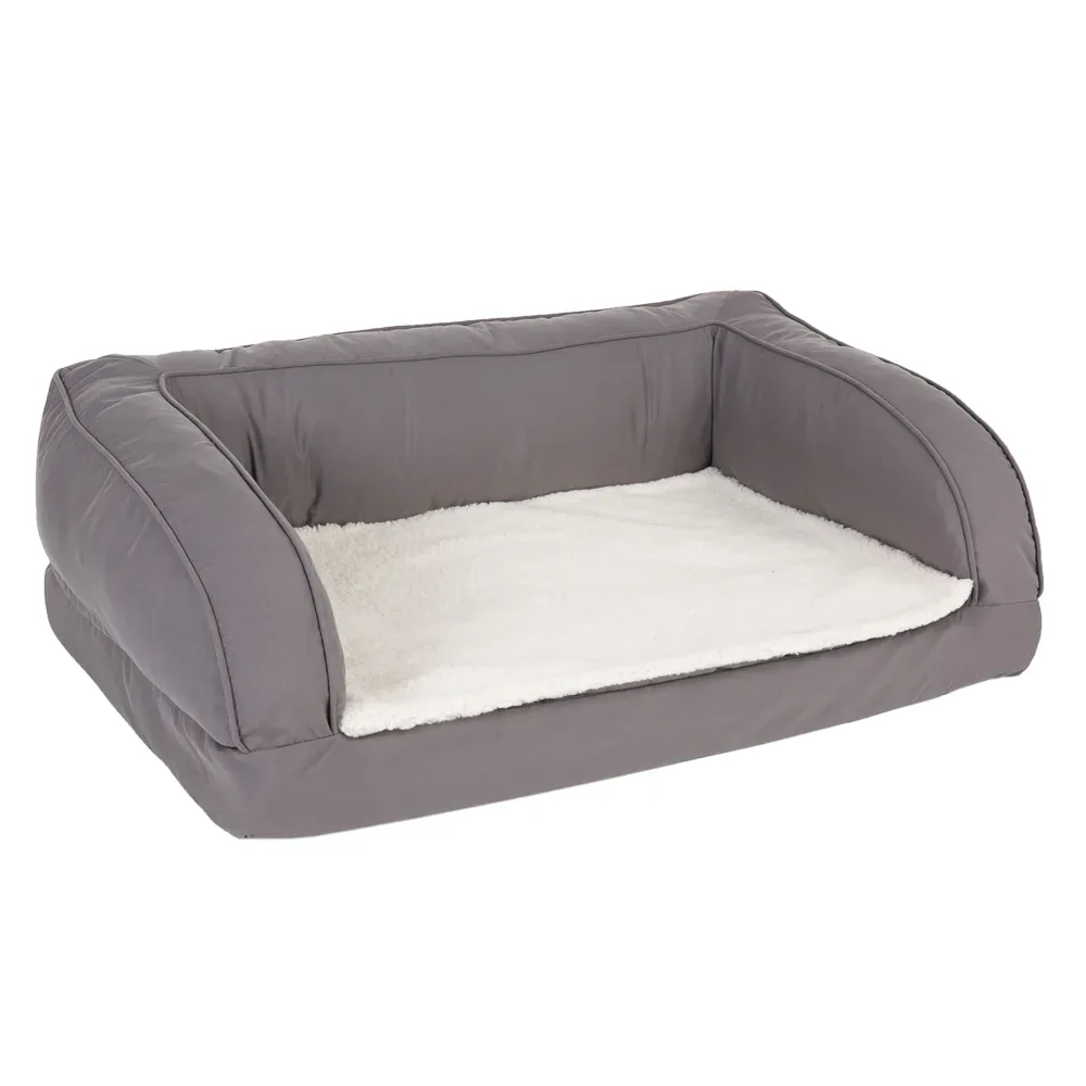 Orthopädisches Hundesofa grau - Grösse S: L 75 x B 50 x H 25 cm