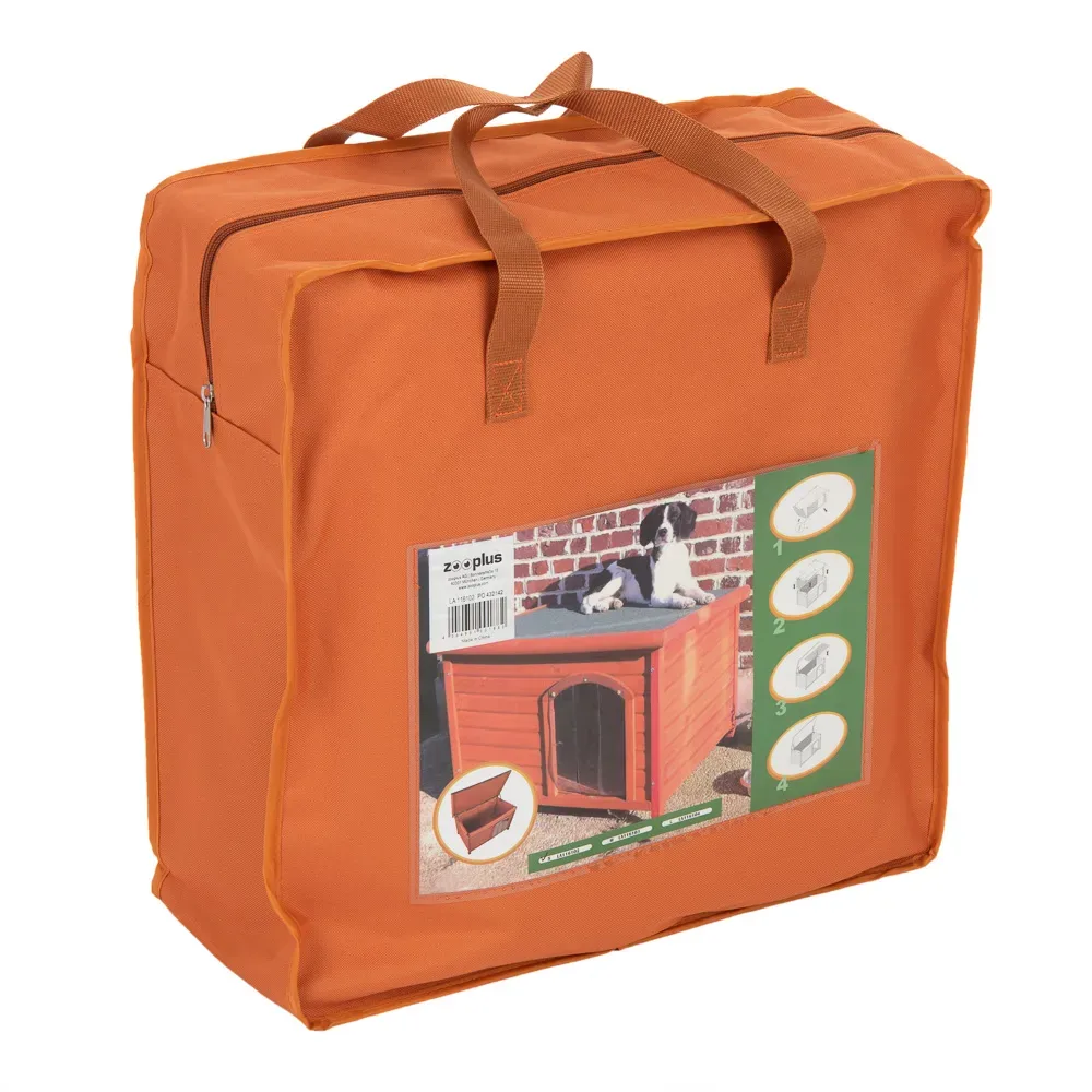 Trixie Hundehütte Classic: Natura Flachdach-Hütte - Isolierung für Grösse S-M: B 75 x T 48 x H 43 cm