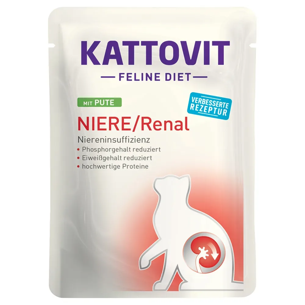Kattovit Feline Niere/Renal Pouch 24 x 85 g  - Pute