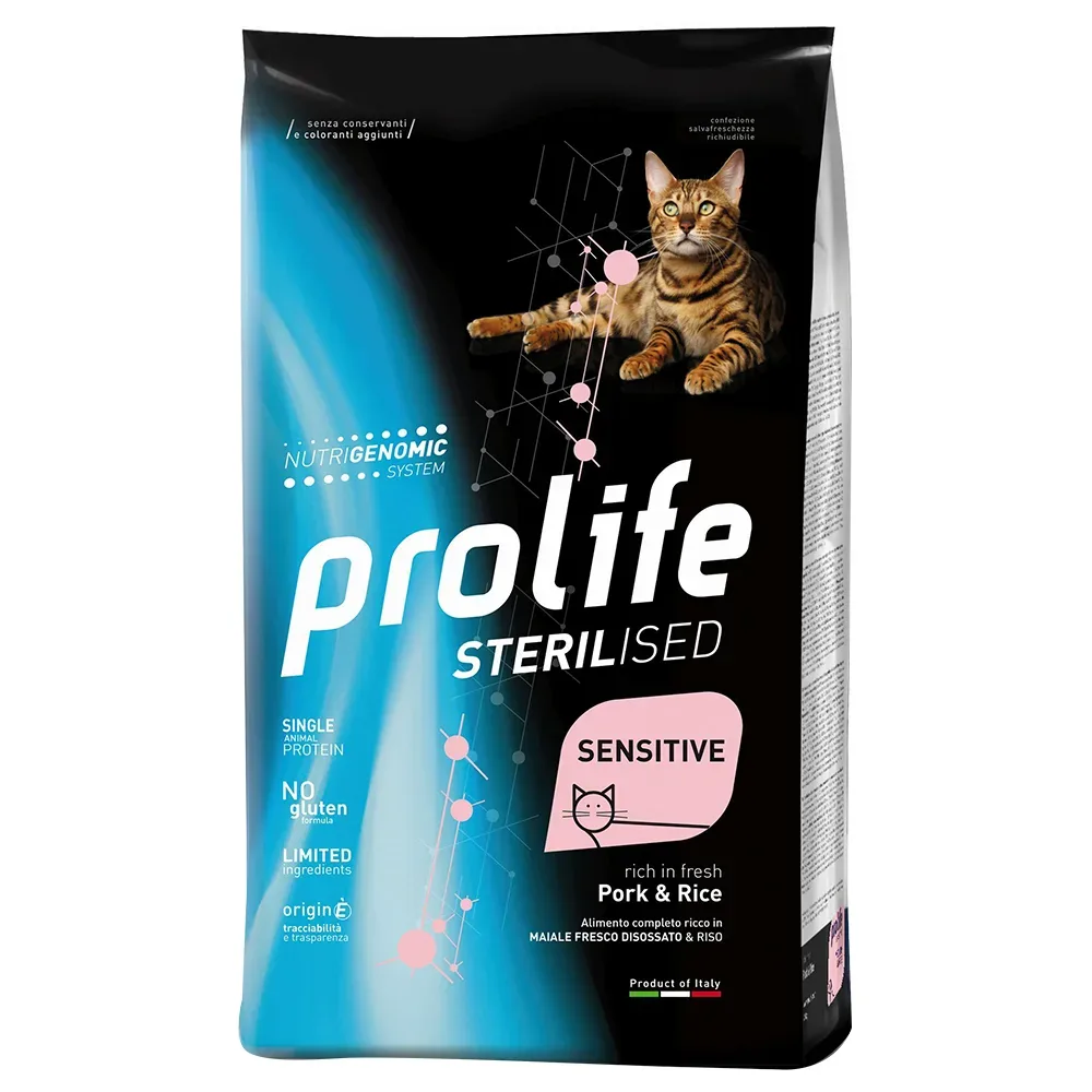 Prolife Cat Sensitive Sterilisiertes Schwein & Reis - 7 kg