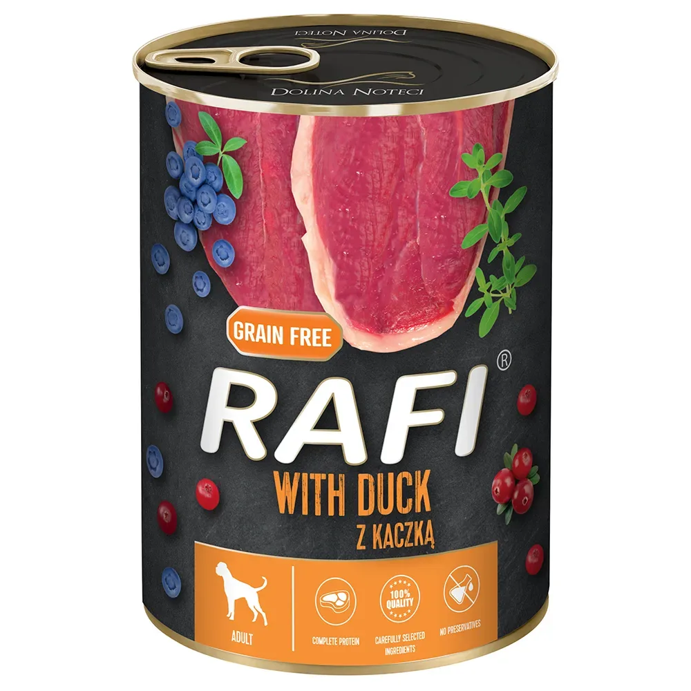 Rafi Adult 24 x 400 g - Mit Ente, Heidelbeeren und Cranberries