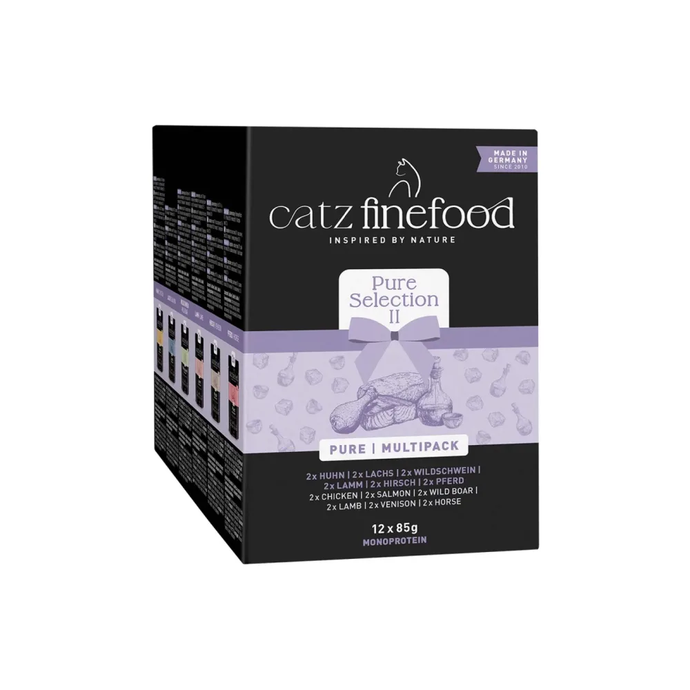 Sparpaket catz finefood Pure Pouch 24 x 85 g - Mixpaket Pure Selection 2 (6 Sorten)
