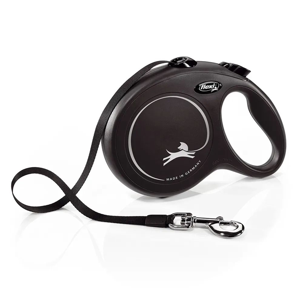 Flexi New Classic Gurt schwarz L, 8 m, 50 kg