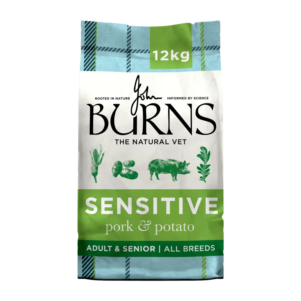 Burns Adult & Senior Sensitive Schwein & Kartoffel - Sparpack: 2 x 12 kg