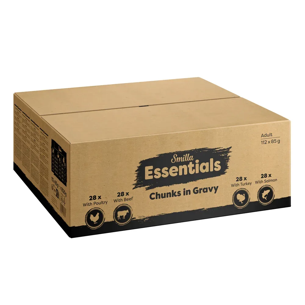 Smilla Essentials Frischebeutel Häppchen in Sauce - 112 x 85 g (4 Sorten gemischt)