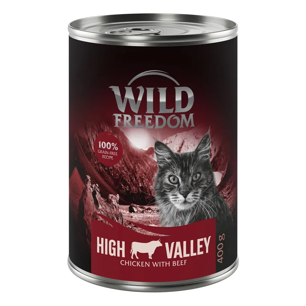 Wild Freedom Adult 6 x 400 g - getreidefreie Rezeptur - High Valley - Rind & Huhn