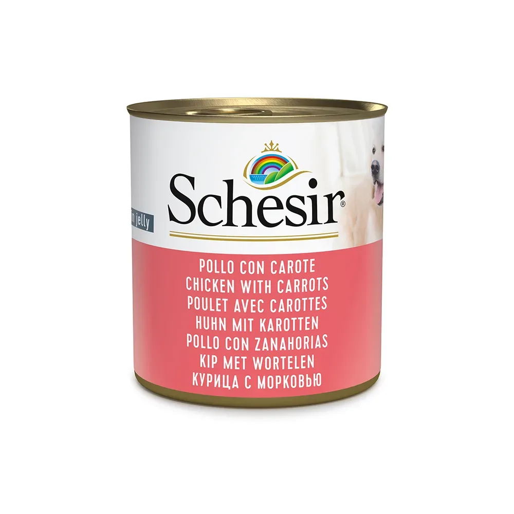 Sparpaket Schesir Nassfutter 12 x 285 g  - Huhn mit Erbsen