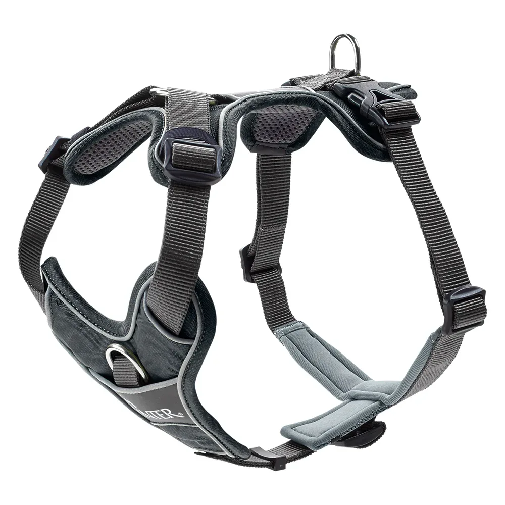 HUNTER Geschirr Divo, grau - Grösse M: 56-73 cm Brustumfang