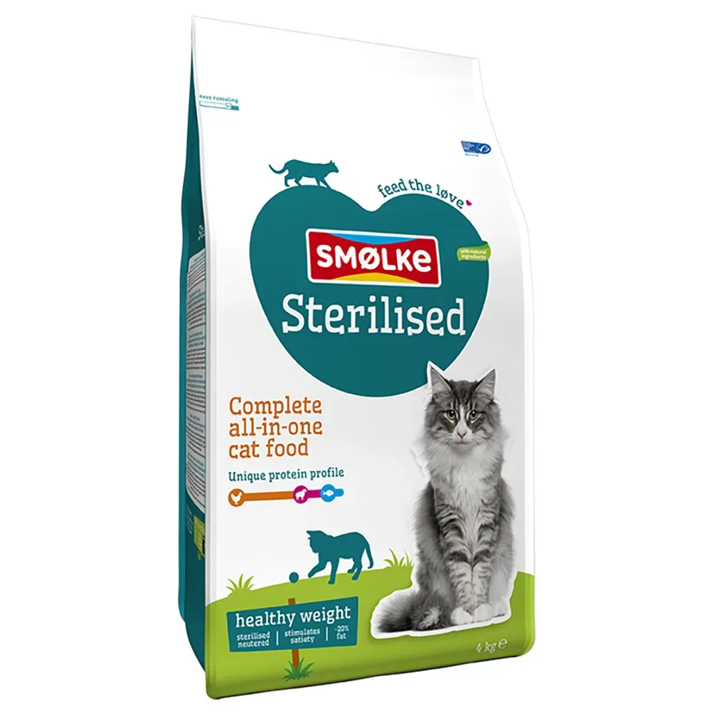 Smølke Sterilised / Weight Control - Sparpaket: 2 x 4 kg