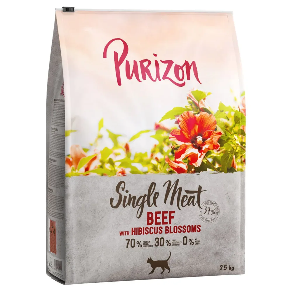 Purizon Single Meat Rind mit Hibiskusblüten - 2,5 kg