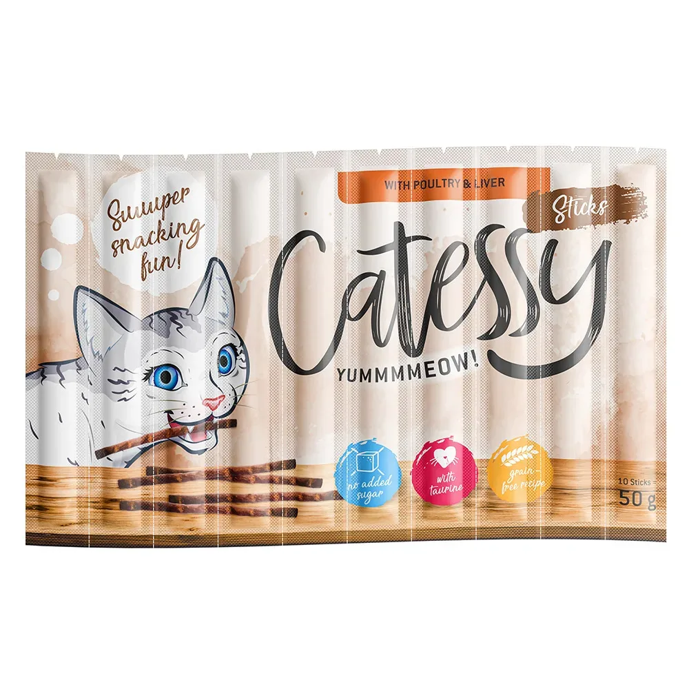 Catessy Sticks 10 x 5 g - mit Kaninchen & Pute