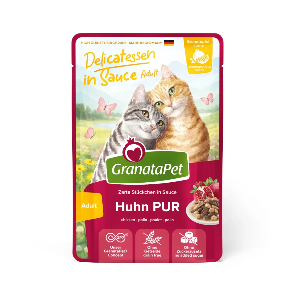 GranataPet Delicatessen in Sauce 12 x 100 g - Huhn Pur