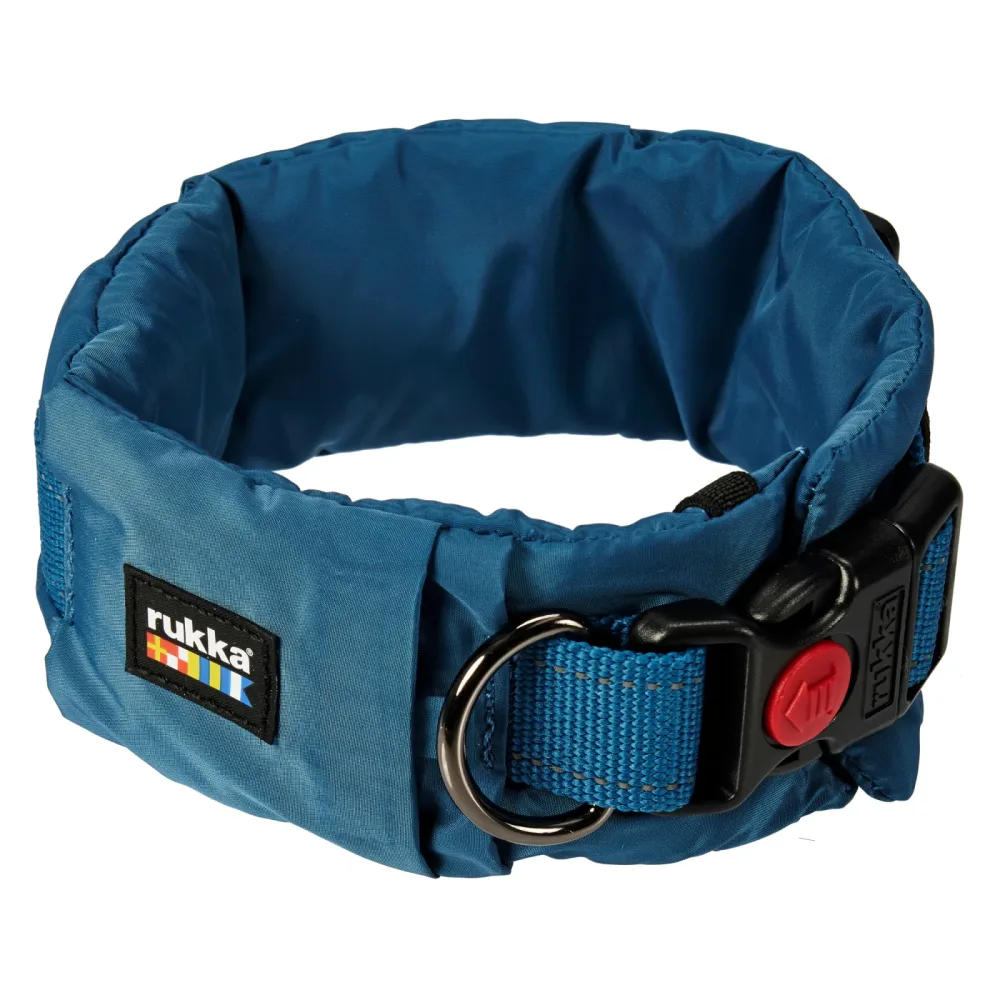 Rukka Halsband Puff - Grösse L: 46 - 55 cm Halsumfang, petrolblau
