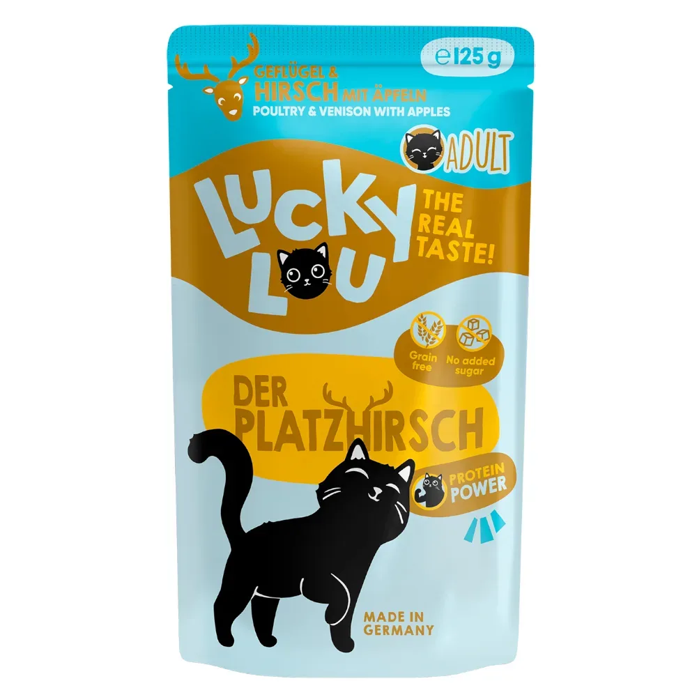 Lucky Lou Adult 16 x 125 g - Geflügel & Hirsch