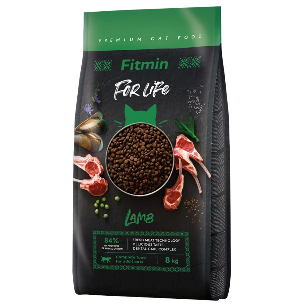 Fitmin Cat For Life Adult mit Lamm - Sparpaket: 2 x 8 kg