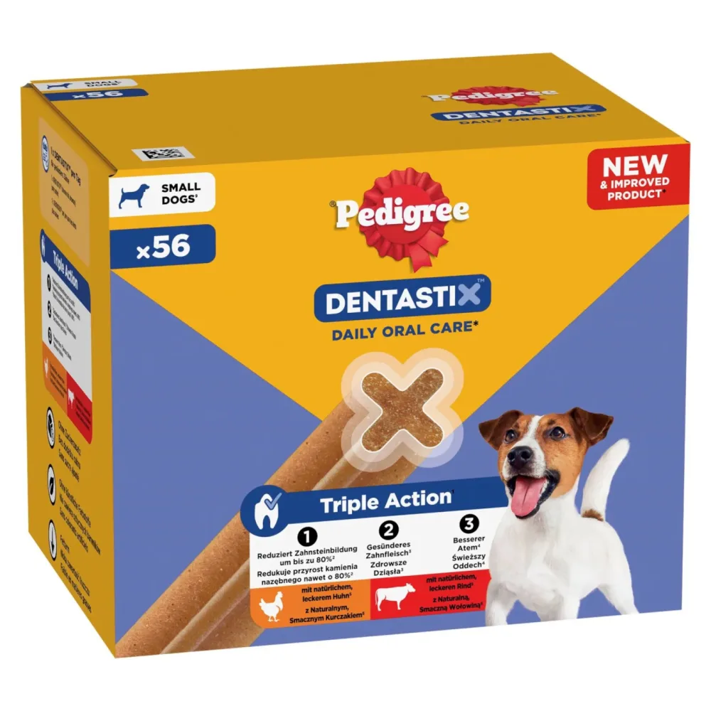 Pedigree Dentastix Tägliche Zahnpflege Hundesnack - Multipack: 168 Stück (2640 g) für kleine Hunde (5-10 kg)