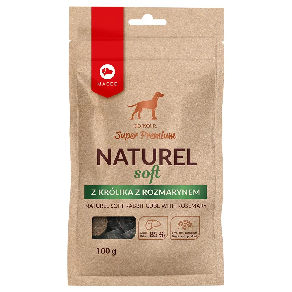 Maced Super Premium Naturel Soft, rabbit Würfel mit Rosmarin - 3 x 100 g