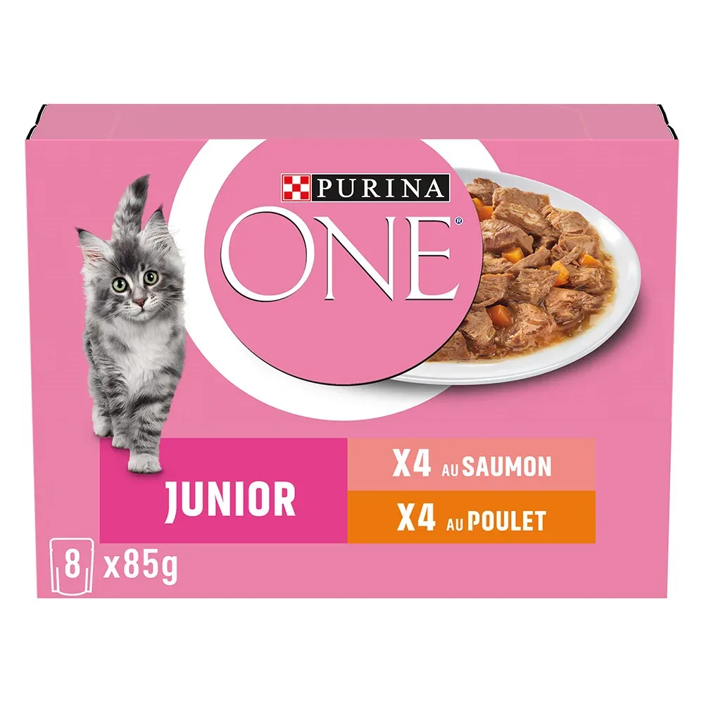 PURINA ONE Junior 8 x 85 g - Huhn & Lachs