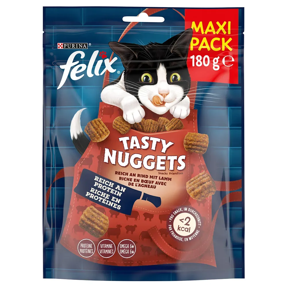 Felix Tasty Nuggets Rind und Lamm - Sparpaket: 2 x 180 g
