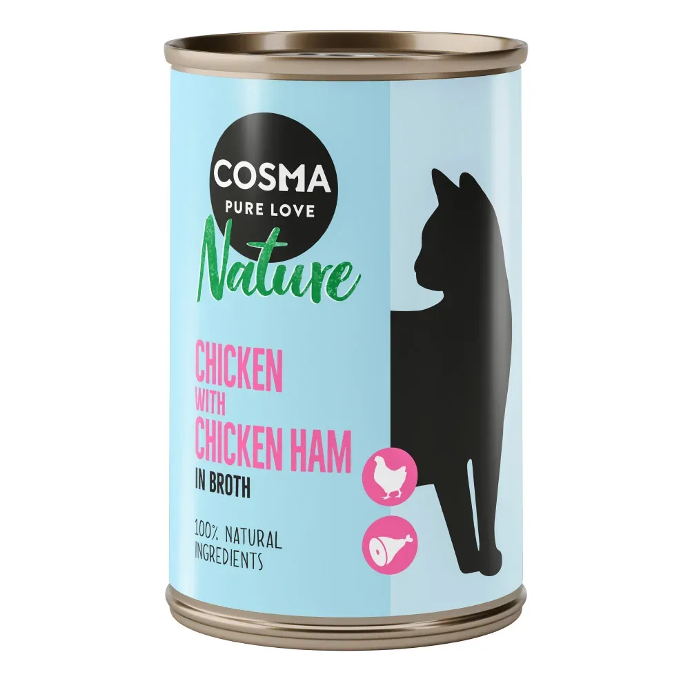 Sparpaket Cosma Nature 12 x 140 g - Huhn & Hühnerschinken