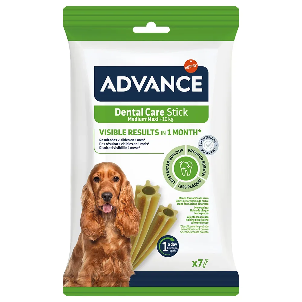 2 + 1 gratis! 3 x Advance - Dental Care Stick Medium/Maxi 3 x 720 g