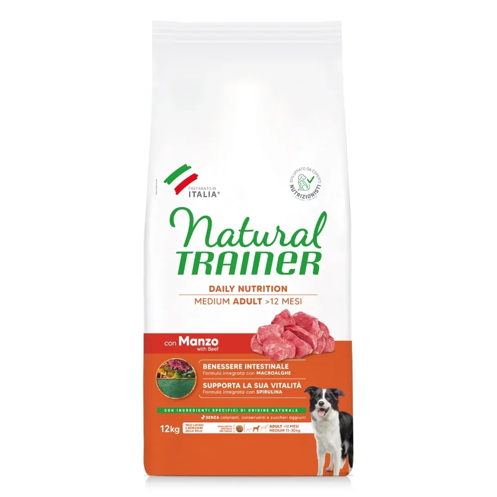 Natural Trainer Adult Medium mit Rind - Sparpaket: 2 x 12 kg