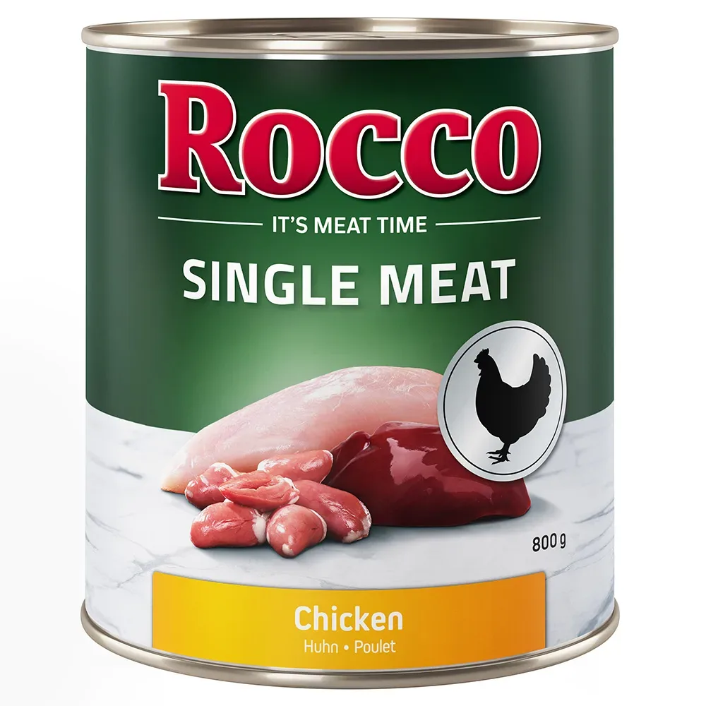 Sparpaket Rocco Single Meat 12 x 800 g - Huhn