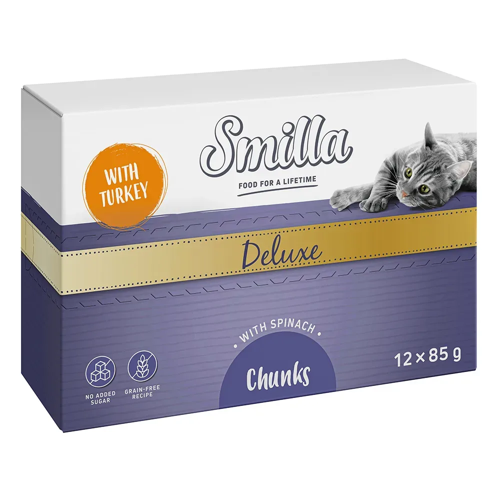 Smilla Deluxe Häppchen 48 x 85 g - mit Pute & Spinat