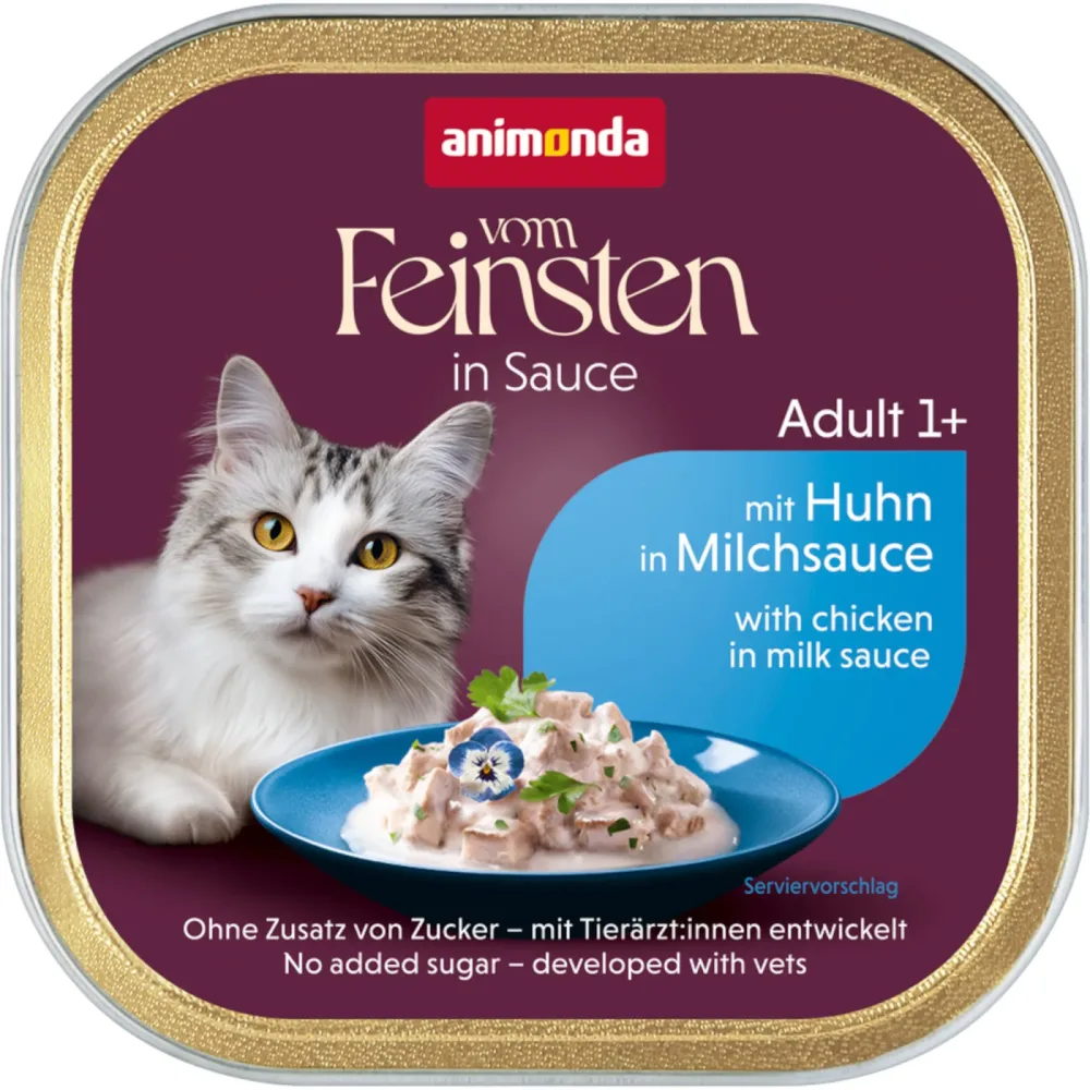 Sparpaket animonda Vom Feinsten Adult Milkies in Sauce 64 x 100 g - Huhn in Milchsauce