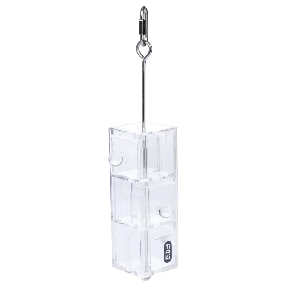 TIAKI Intelligenzspielzeug 3 Schubladen für Vögel - L 5,5 x B 7 x H 29,5 cm