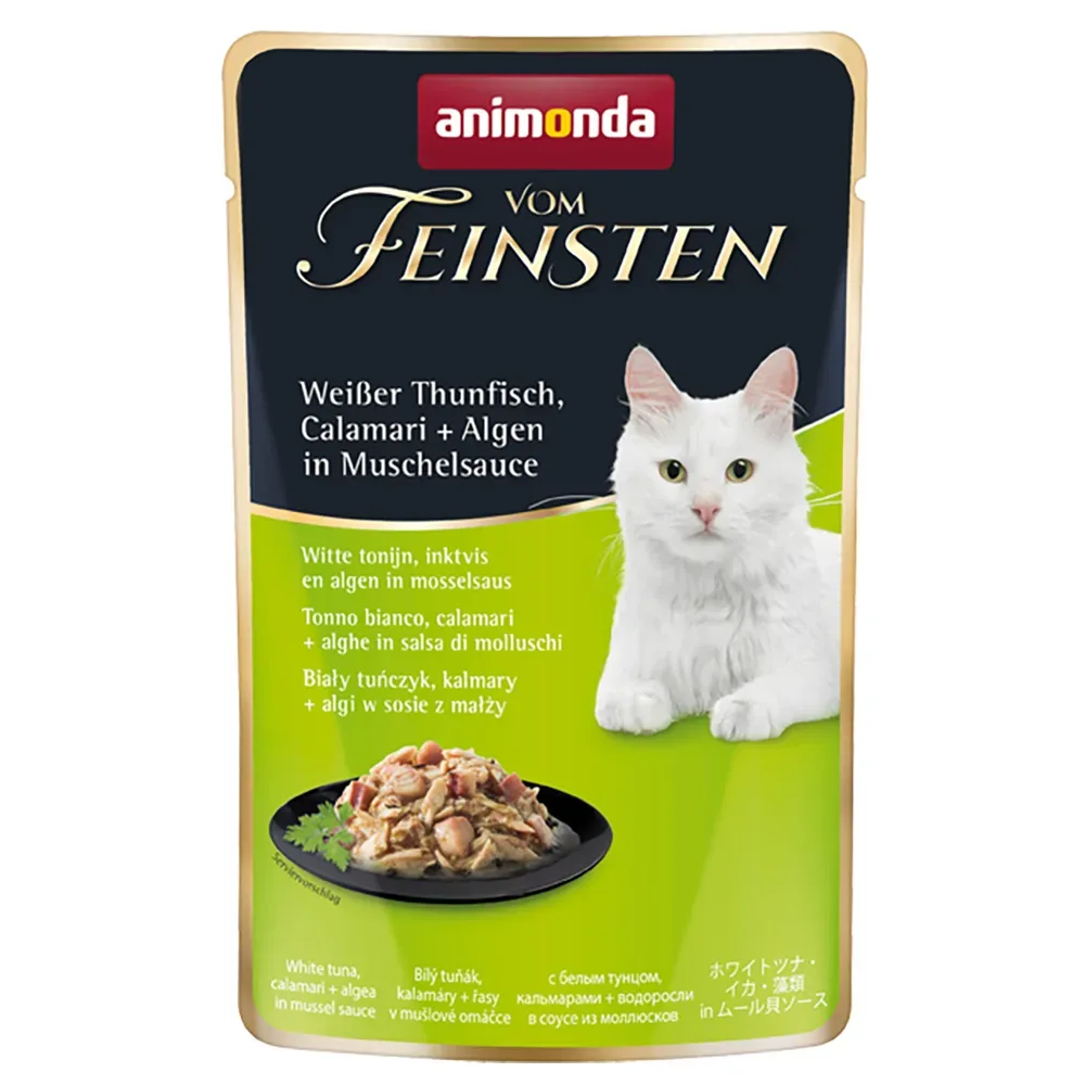 animonda vom Feinsten Adult in Sauce 18 x 50 g - weisser Thunfisch, Calamari + Algen in Muschelsauce