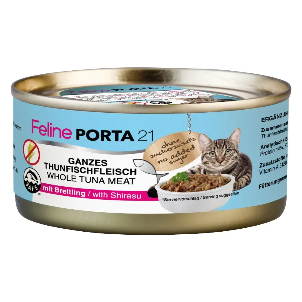 Feline Porta 21 Katzenfutter 6 x 156 g - Thunfisch mit Breitling