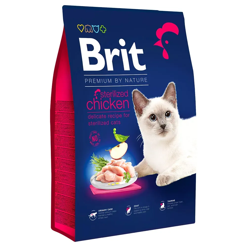 Brit Premium by Nature Cat Sterilized Huhn - 8 kg
