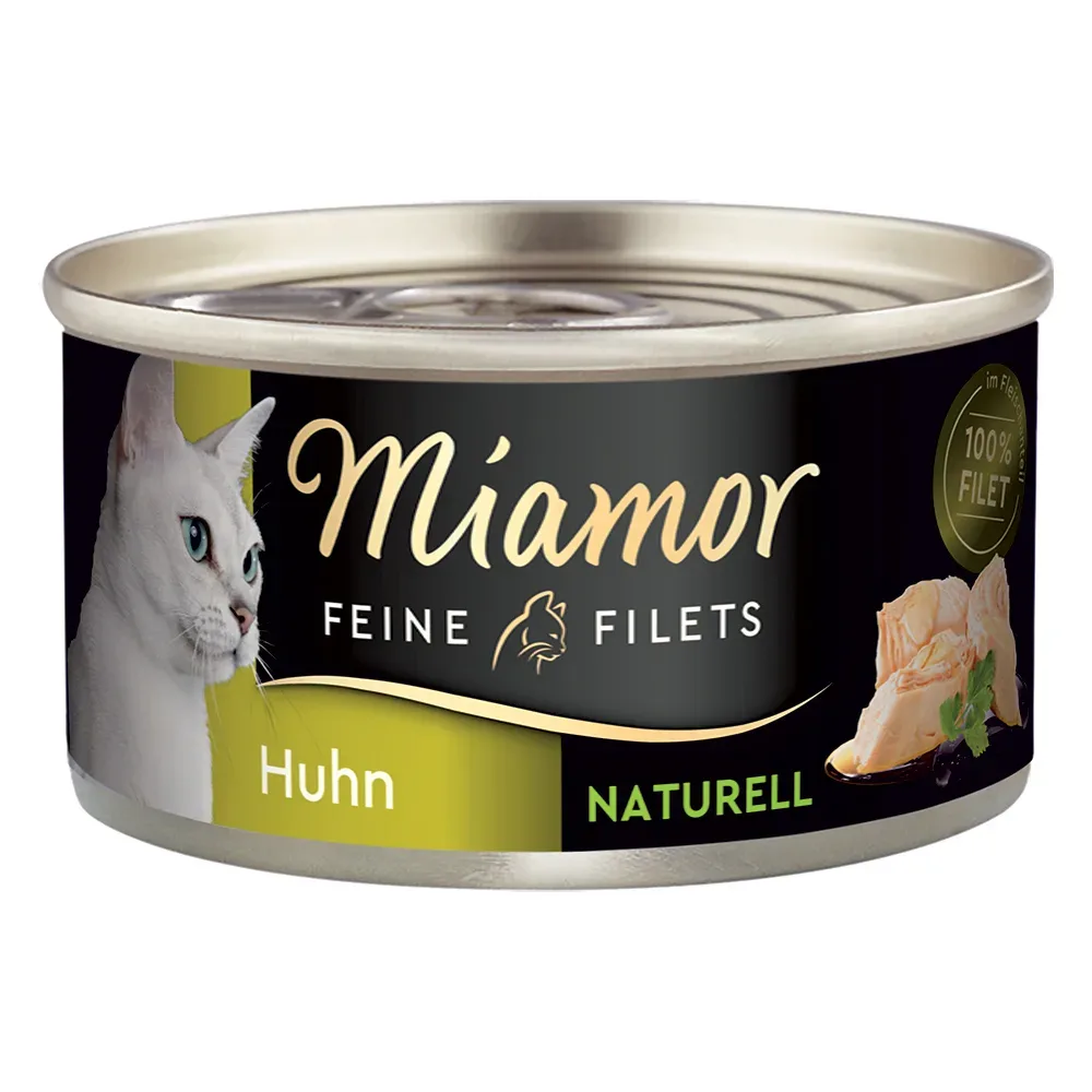 Miamor Feine Filets Naturelle Probierpaket 12 x 80 g - Huhn & Ente