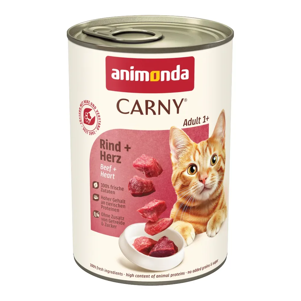 animonda Carny Adult 6 x 400 g - Rind & Herz