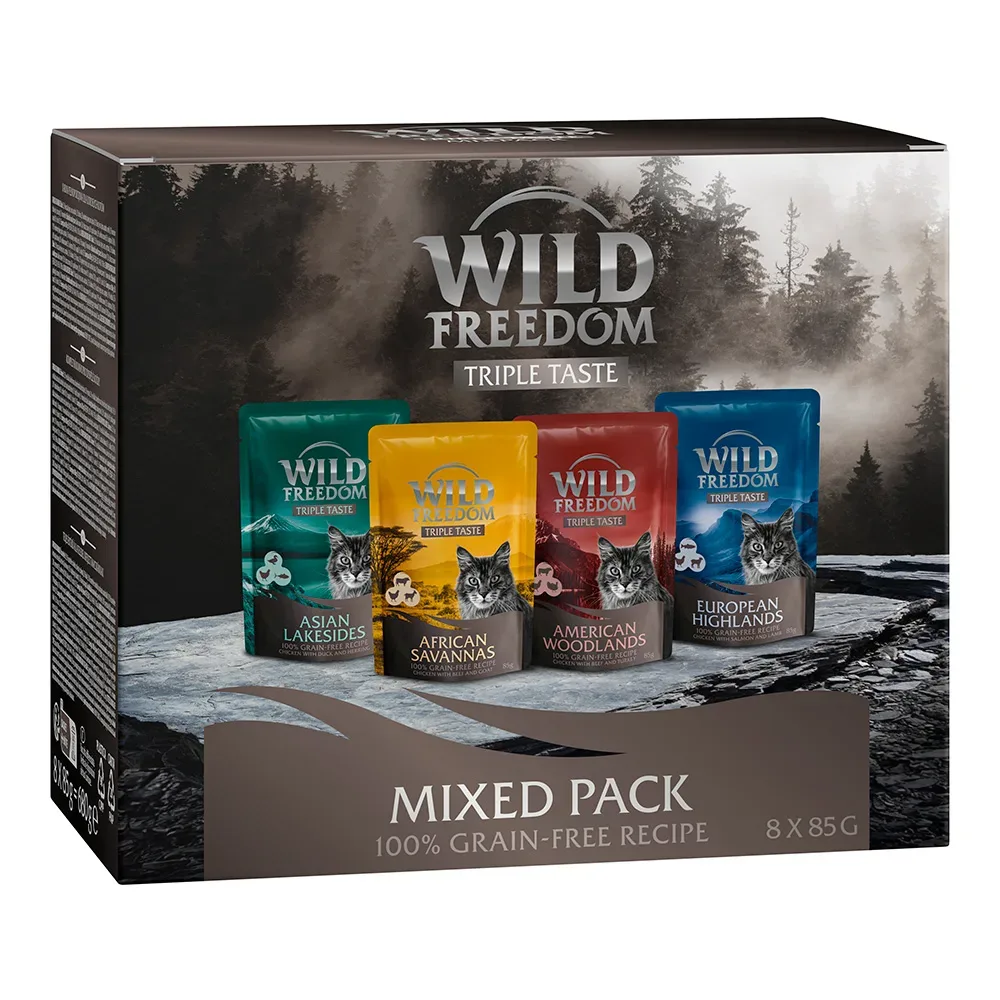 Wild Freedom Triple Taste Pouches 8 x 85 g - Mixpaket (4 Sorten)