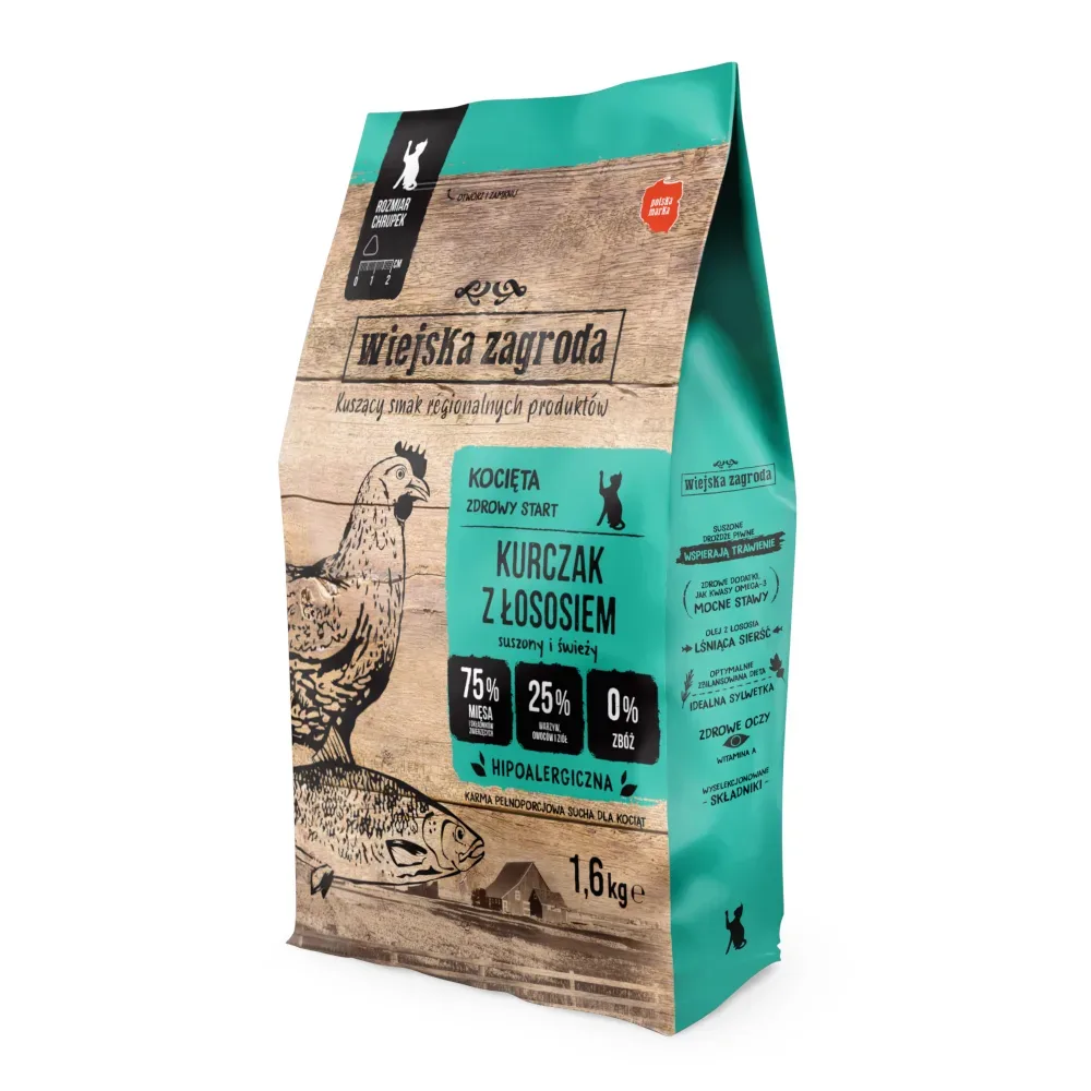 Wiejska Zagroda Kitten Huhn mit Lachs - 1,6 kg