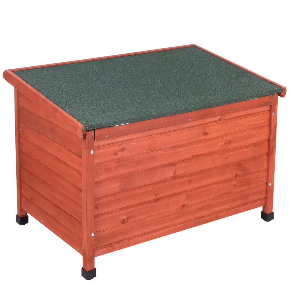 Hundehütte Woody Flachdach - Grösse M: B 104 x T 66 x H 70 cm