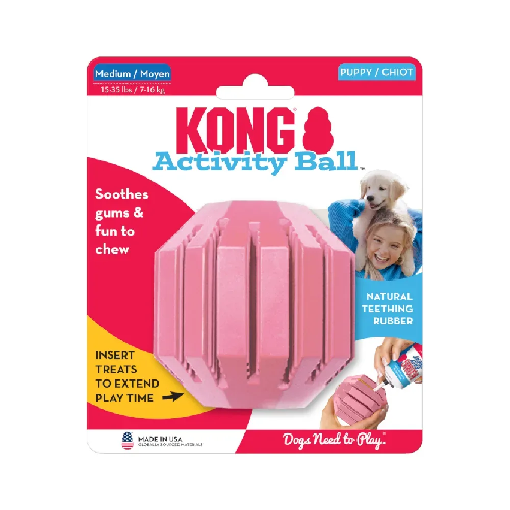 KONG Puppy Activity Ball - Grösse M: Ø 7,6 cm
