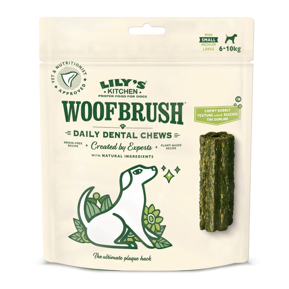 LILY'S KITCHEN Woofbrush Zahnkauartikel für Hunde 7 Stück für kleine Hunde 7x22 g