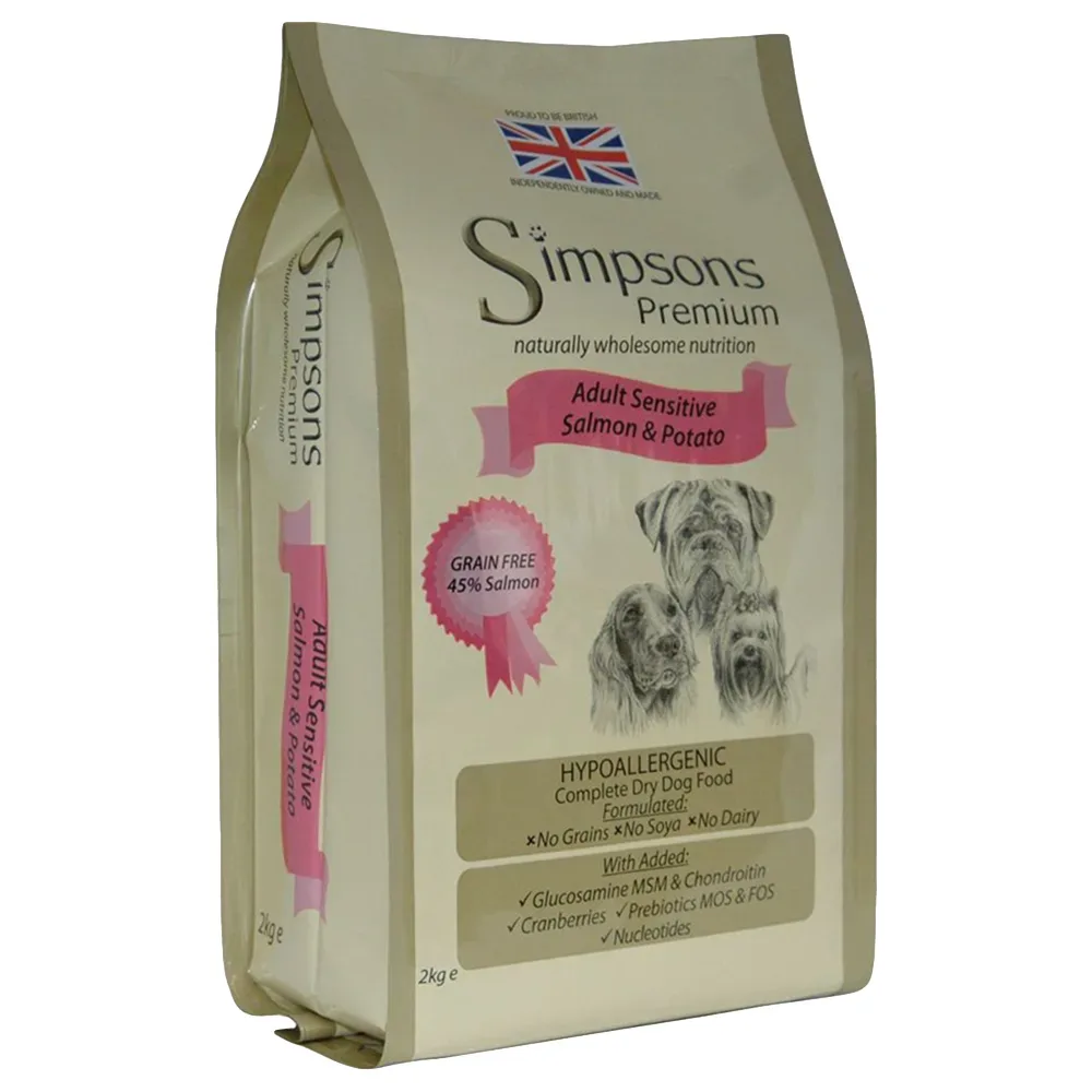 Simpsons Premium Adult Sensitive Lachs & Kartoffel - Sparpaket: 2 x 12 kg